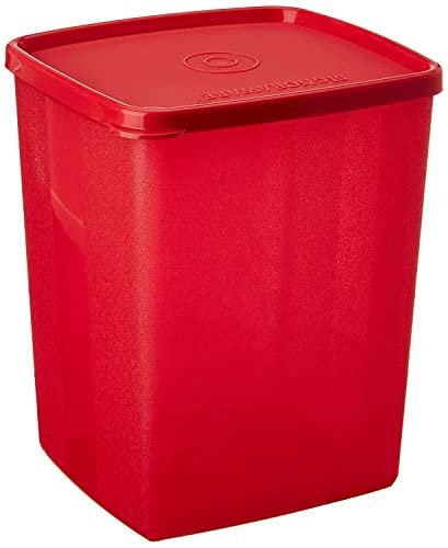SignoraWare 500ml Freezer Fresh No.3 Plastic Container with Lid, Bpa Free Bowl, Food Grade Box, Spill Leak Proof Case, Microwave Safe Compatible, Semi Transparent, Store and Stack (0.5Litres Red)