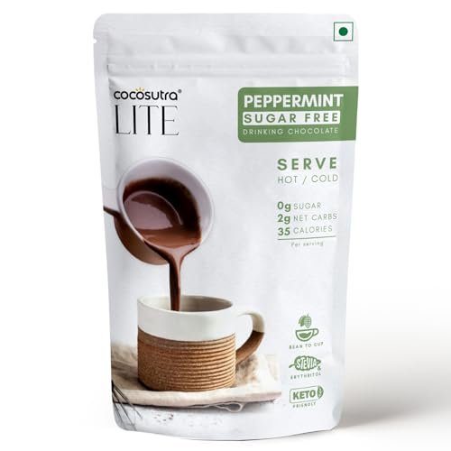 Cocosutra BALANCE Sugar Free Drinking Chocolate Mix | Gut Health & Digestive Wellness | Boosts Immunity | Good Bacteria Support | Keto Friendly | Enjoy hot or cold | 200 g