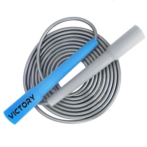 VICTORY Adjustable Skipping Rope for Men and Women for Kids Jumping Rope for Exercise, Gym Fitnes Freestyle Skipping Rope (Blue),Rubber