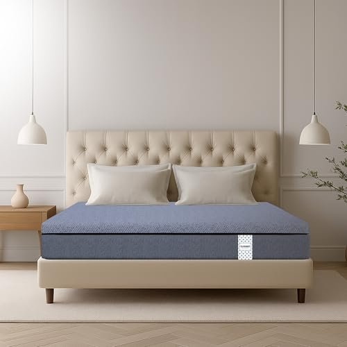 Florance Orthopedic Mattress with 7 Zone Air Gel Memory Foam, Medium-Firm, Pressure Relief, Oeko Tex Certified Fabric, Zero Partner Disturbance, Queen Size Mattress, 12-Year Warranty, 72x60x8