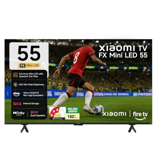 Xiaomi 138 cm (55 inches) Smart TV MiniLED QLED Fire TV L55MC-FSMIN