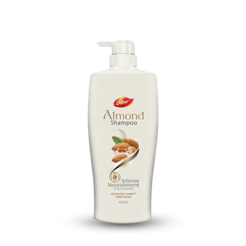 Dabur Almond Shampoo – 650 ml | For Nourished & Smooth Hair | Intense Nourishment | Helps in Hair Strenghtening | With Almond-Vita Complex & Milk Extracts