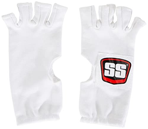 SS Club Plus Youth Finger Less Batting Inner (White)