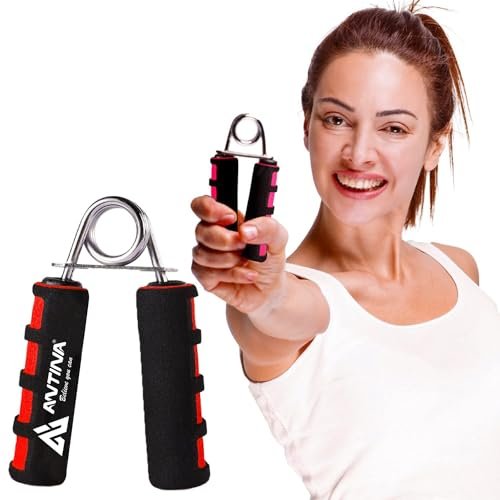 ANTINA Hand Gripper, Hard PVC Hand Grip For Exercise, 1 Piece Foam Hand Gripper, Hand Gripper For Exercise, Hand Gripper For Strengthen For Men, Women, Boys, Girls (Red)