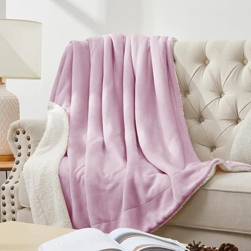 LA VERNE Super Soft Double Bed Sherpa Reversible Blanket | Warm & Cozy Blanket for Mild to Heavy Winter | Ultra Soft Plush Winter Blanket