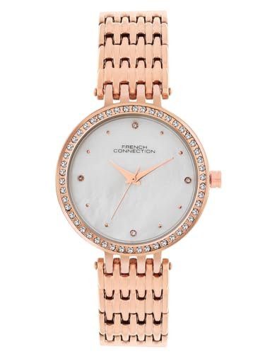 French Connection Ethereal Silver Round Dial Womens Analogue Watch FCN075SRGM