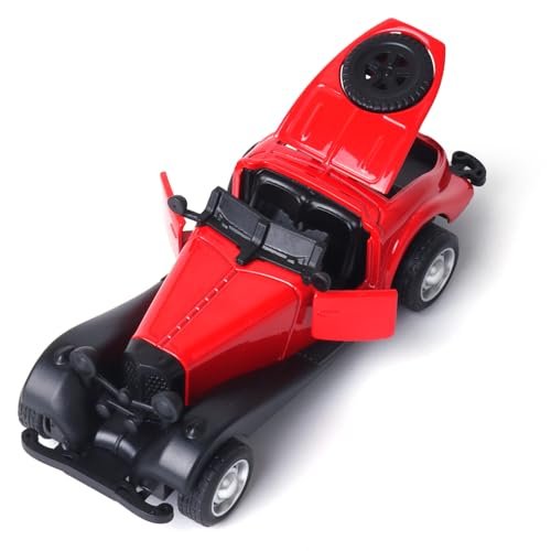 Frendo Metal Die-Cast Vintage Open-Top | 1:37 Scale | Collectible Model | Durable Metal Body | Miniature Toy Vehicle | Classic Car Design | Red