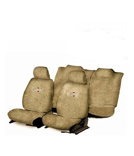 Flomaster Towelmate Seat Cover for Volkswagen Vento (Set of 3, Beige)