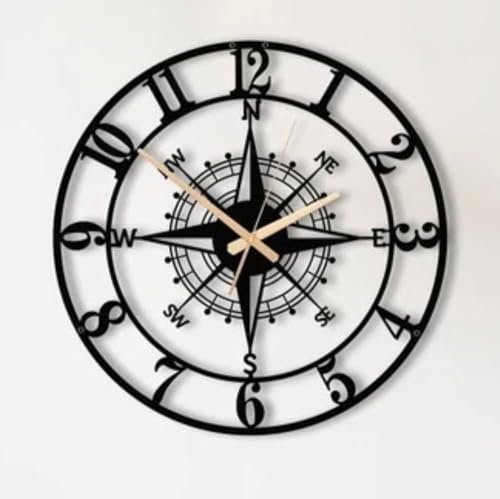 AVVIC MART Home Decoration European Peacock Analog Wall Clock Crystal Luxury Living Room Creative Personality Art,Metal,Blue,Birds(Style 6) (40CM)