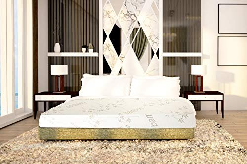 SLEEPSPA BY COIRFIT Nirvana Bamboo Fabric with HerbFRESH Technology 7 Zone 6 Inch King Size Natural Pure Latex Foam Mattress (78x72x6, White)