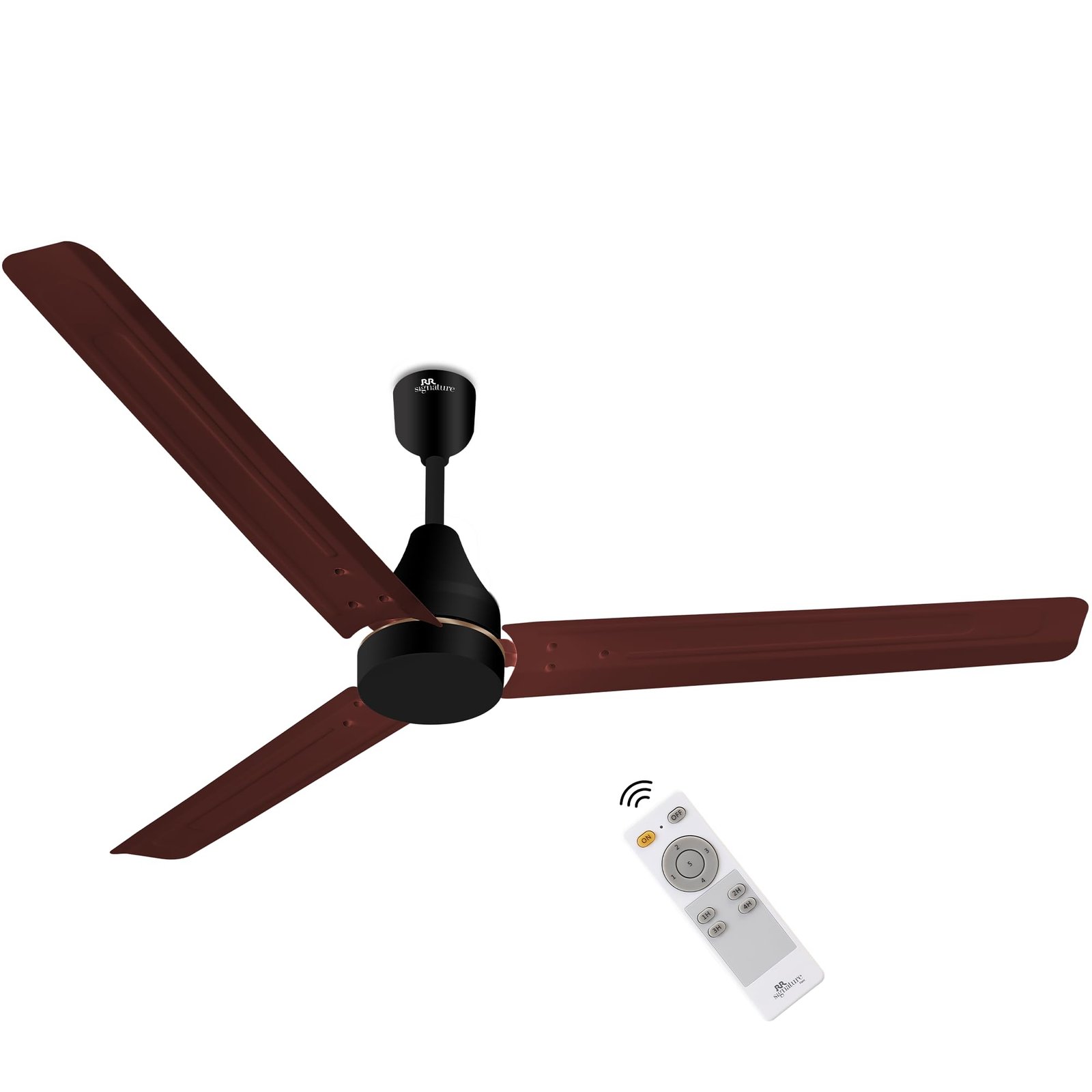RR Signature BrightAir 1200mm BLDC Ceiling Fan with Remote Control | BEE 5 star Rated Energy Efficient Ceiling Fan | High Air Delivery with LED Indicators | 2 Year Warranty (Mirage White)