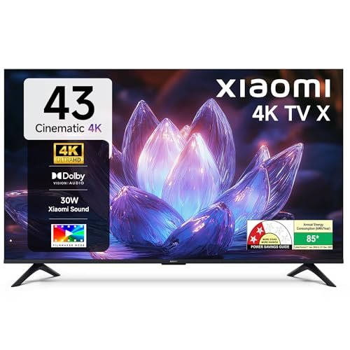 Xiaomi (108 cm) 43 inch X 4K Ultra HD Smart | Dolby Vision | Eye Care Mode | Google TV | L43MB-AIN
