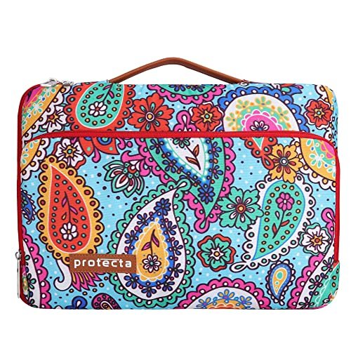 Protecta Oscar Waterproof 13 Inch Laptop Bag for Men & Women Ideal for Office & College Compatible with MacBook Air M1 A2337 and MacBook Pro A2338 & Other Slim 13″ Laptops – (Attractive Indian Print)