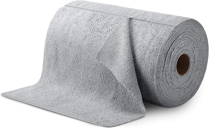 Microfibre Cleaning Cloth Roll 25×25 cm (Pack of 20) | Tear-Away Reusable Multipurpose Cleaning Wipes | Highly Absorbent, Lint-Free & Scratch-Free Cloths for Kitchen, Car & Home.
