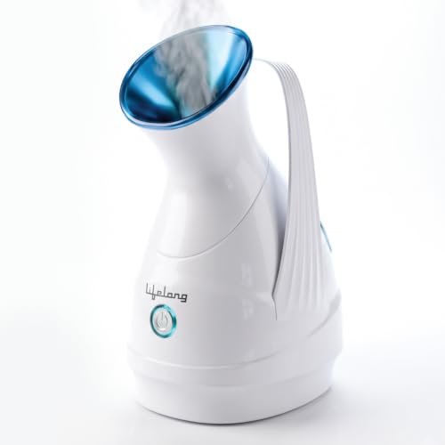 Lifelong Steamer & Vaporizer for Cough, Cold & Facial | Nano-Ionic Portable Face Steamer for Facial, Steam Inhaler for Sinus & Vaporizer Machine for Adults & Kids | Fast Mist in 10sec, 100ml Capacity