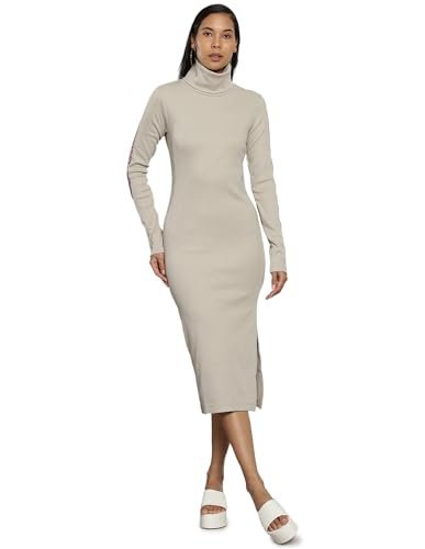 Calvin Klein Cotton Bodycon Below The Knee Dress