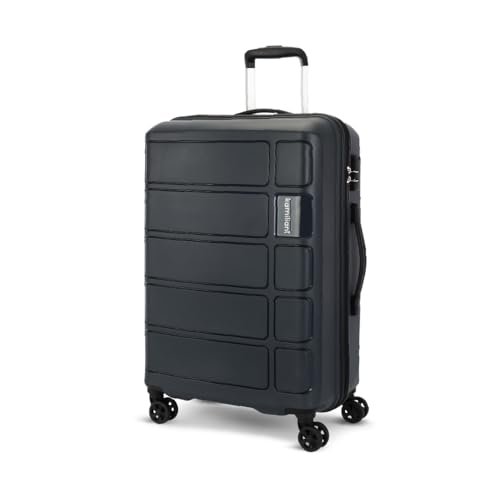 Kamiliant by American Tourister Medium Harrier Edge 8W 68 Cms Check-in (PP) Hard Sided 8 Wheels Spinner Luggage/Suitcase/Trolley Bag (Iron Grey) (Double Wheel)