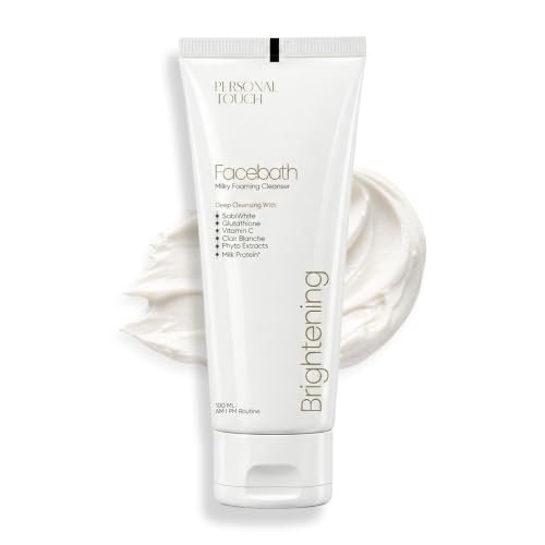 Personal Touch Facebath Face Wash for Oily Skin Men & Women, De-Tan & Brightening Milky Cleanser for Glowing Skin | Deep Cleansing Face Wash with Salicylic Acid, Niacinamide & Tea Tree | 100 ml