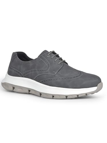 Bata Men Casual Lace-Up Derby Shoes – Grey 8 (UK)