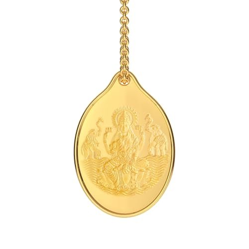 Malabar Gold & Diamonds 24K (999) Gold Coin Pendant 2 grams |Gold Coin cum Pendant for Birthday, Wedding, Akshaya Tritiya & Festive Gift, Goddess Laxmi Impression