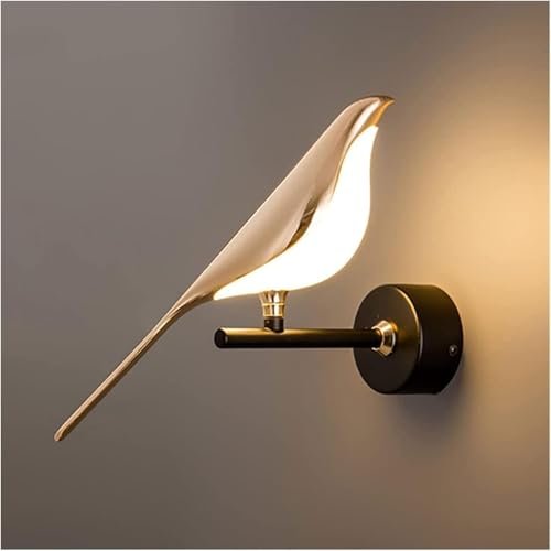 Desidiya Metal Modern Chirpy LED Bird Light for Living Room,Bird Pendant Light for Wall Luxury & Elegant,Night Light Decor Bedroom Fancy Light for Dining Area Decoration for Staircase,Hallway,Kitchen
