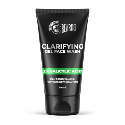Beardo Clarifying Gel Face Wash for Men with Salicylic Acid | Anti Acne & Oil Control | Unclogs Pores, Reduces Blackheads, Gentle Daily Cleanser for Oily & Acne-Prone Skin – 100ml