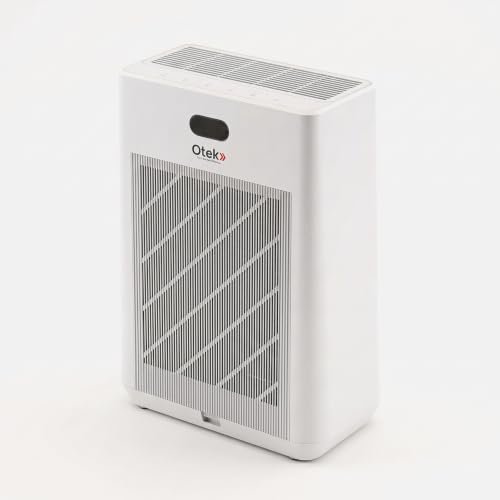 OTEK HEPA H13 Air Purifier for Home & Bedroom | Covers up to 500 Sq Ft | 350 m³/hr CADR | Real-Time Laser PM2.5 Sensor | 3 Speed, Auto & Sleep Mode | 1 Year Warranty | Child Lock | White 520A