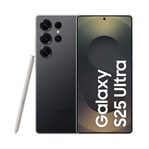 Samsung Galaxy S25 Ultra 5G AI Smartphone (Titanium Black, 12GB RAM, 256GB Storage), 200MP Camera, 5000mAh Ultra Long Battery, QHD+ Dynamic AMOLED 2X, Galaxy AI, Knox Security, S Pen Included