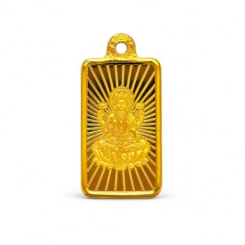 AUGMONT 24 Karat (999) Pure 2 g Gold Bar Pendant – Laxmiji | IBJA | BIS Hallmarked | ISO Certified | Ideal for Investment Gifting Dhanteras Diwali Akshaya Tritiya
