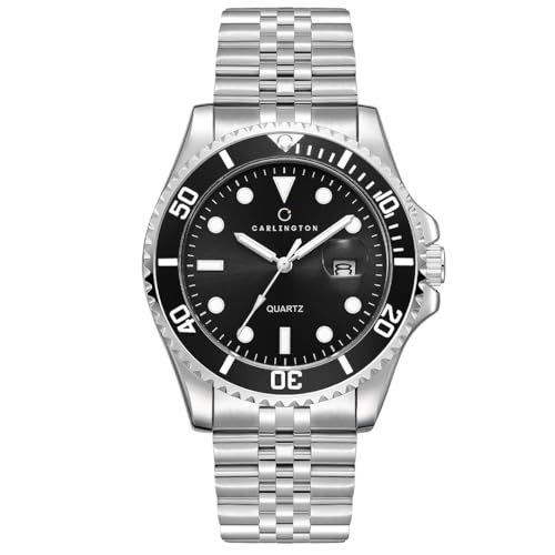 Carlington Meridian Series Analog Men Wrist Watches with Stainless Steel Chain Strap & Date Display | Fashion Watches for Gents | CT – 4030
