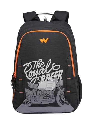Wildcraft Motorcyle Stories 3 Compartment Laptop Backpack| 45 litre Capacity|Premium Fabric| Padded Strap| Orgainzer| Water resistant |Black