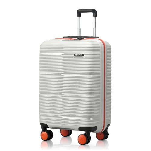HRX Zanzibar Cabin Size Intergalactic Grey Polypropylene Hard Shell Suitcase – Premium Travel Trolley Bag with 8 Spinner Wheels, Number Lock & Water Resistant Body