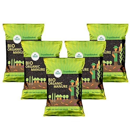 TrustBasket Bio Organic Manure (set of 5) 5 KG for home, kitchen, and terrace gardening | Rich in essential nutrients to promote plant growth and development | Soil conditioner
