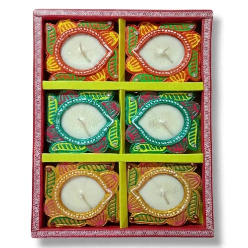 Premium Swastick Clay Diya Set of 6