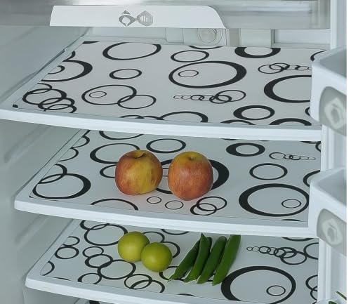 Cread Craft Fridge mat Set of 03 Multipurpose Anti-Slip Mat, Sheet for Fridge, Kitchens, Cupboard, Drawers, Shelf Liner -CC-015