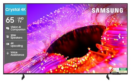 Samsung 65 inch (163cm) Crystal UHD 4K Vision AI 2026 Smart TV | 30W Speakers | 4K Upscaling | HDR10+ | 150+ Channels | 7 Years OS Upgrade | UA65UE85AHULXL