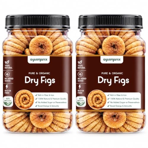 Premium Aghnai Anjeer 500gm*2 | Dried Figs | Naturally Sweet & Soft Dry Fruit | Rich in Fiber, Iron & Calcium | Healthy Snack for Kids & Adults | No Added Sugar | Hygienically Packed