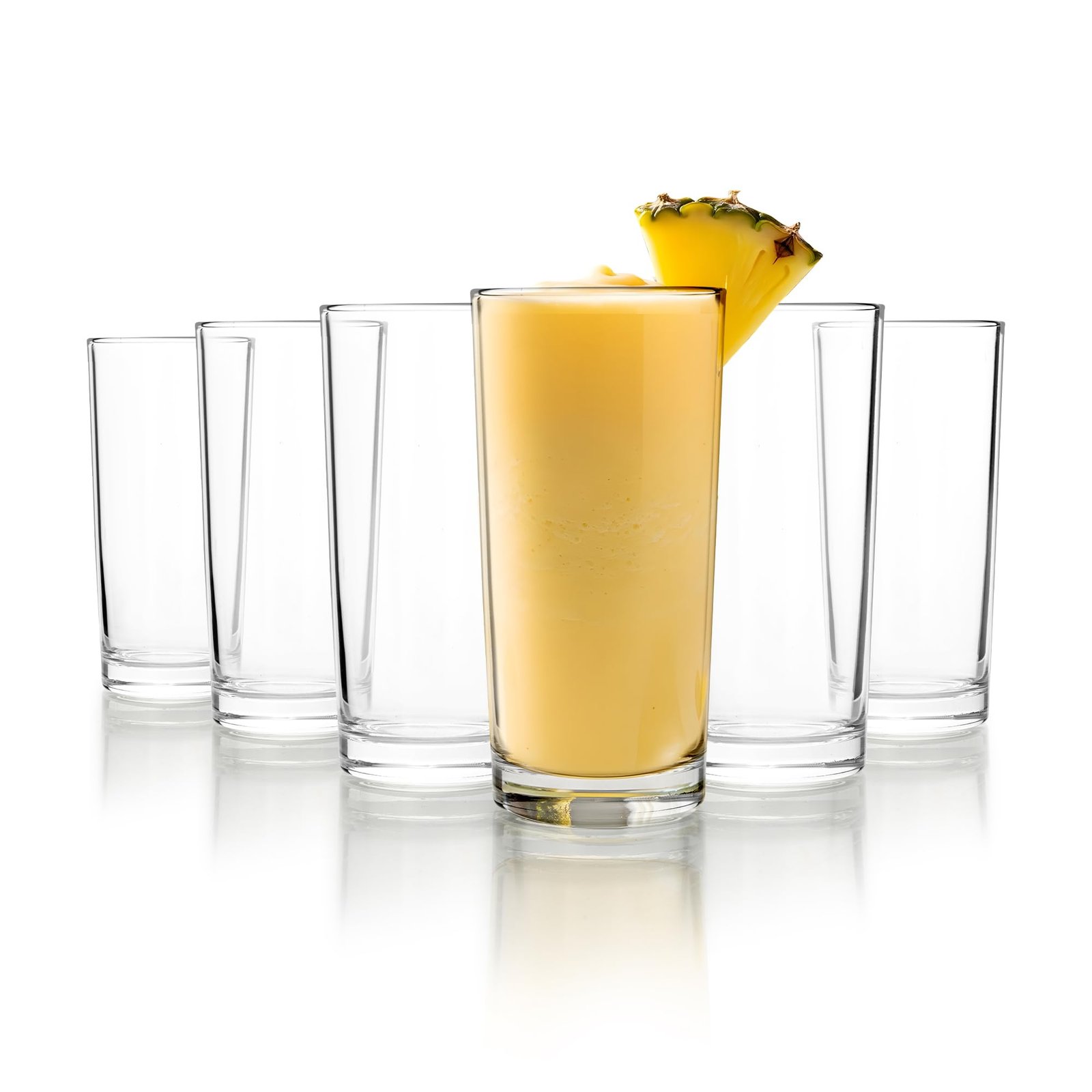 CELLO Glaze Glass Set of 6 Pcs 180ml, Transparent | Freezer & Fridge Safe, Leadfree Dishwasher Safe Toughened Crystal Clear Glasses Set For Drinking Water Juice Milk Cocktail Mocktail Coldrinks & Soda