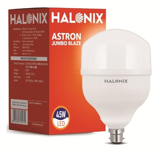 Halonix 45W LED Light Bulb | White (6500K) |Energy Efficient| 4kv Surge Protection | High Lumens Per Watt | Pack of 1