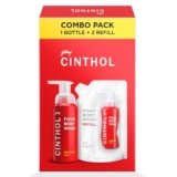 Cinthol Original Foam Body Wash – Combi Pack (600ml) | 1 Bottle & 2 Refill | Unique Foam Formula for Moisturized & Irresistibly Soft Skin | Suitable for All Skin Types