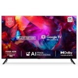 BLACK+DECKER 126 cm (50 inches) A1 Series 4K Ultra HD LED Smart Google TV BXTVGU50UD2875ATIN (Black)
