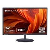 ZEBRONICS PA124 24″ LED Monitor, 75Hz Refresh Rate, HDMI, VGA, FHD 1920×1080, 250nits Brightness, Built-in Speakers, Slim Design