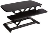 AmazonBasics Adjustable Standing Desk Attachment for Computer Monitor and Keyboard, Black