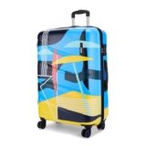 Safari Quantum 8 Wheels 77cm Large Size Trolley Bag, Hard Case Polycarbonate, 360 Degree Wheeling Check-in Luggage, Suitcase for Travel, Trolley Bags for Travel, Printed
