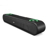 GOVO GoSurround 220 16W Bluetooth Sound bar, 2000 mAh Battery, 2.0 Channel with 52mm Drivers, Multicolor LED Lights with TWS, AUX, Bluetooth and USB (Platinum Black)