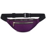 KUKLAR Waist Bag for Men and Women – Travel Fanny Pack with Mobile and Money Pouch (Purple)