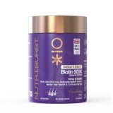 Nutriburst Biotin Gummies for Hair Growth | 10mg Biotin from 500,000 mcg Sesbania Extract | Cranberry Flavour | Stronger, Shinier Hair | No Added Sugar | 30 Days Pack