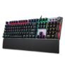 AULA F2058 Mechanical Gaming Keyboard | Clicky Blue Switches, LED Rainbow Backlit, Removable Wrist Rest, Cool Square Keycaps | Full Size USB Wired Keyboard for Windows|Mac|PC (Black F2058)