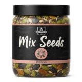 Organic Box 100% Natural Premium 5 in 1 Mix Seeds + Raisins for Eating (Pumkin Chia Sunflower Flax Seed + Raisin) | Mix Seeds | Diet Snacks – 250gm – Diwali Gift Pack