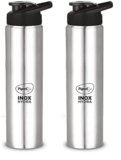 Pigeon Stainless Steel Inox Hydra 750 Drinking Water Bottle 700 ml – Silver (Pack of 2)